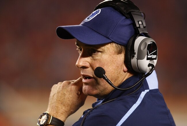 BLACKSBURG, VA - OCTOBER 29:  North Carolina Tar Heels Head Coach Butch Davis watches the action in the second half against the Virginia Tech University Hokies during the game at Lane Stadium on October 29, 2009 in Blacksburg, Virginia.  (Photo by Scott Halleran/Getty Images)