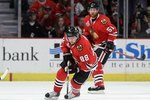 CHICAGO - MAY 31:  Patrick Kane #88 of the Chicago Blackhawks moves the puck while taking on the Philadelphia Flyers in Game Two of the 2010 NHL Stanley Cup Final at the United Center on May 31, 2010 in Chicago, Illinois.  (Photo by Jim McIsaac/Getty Images)