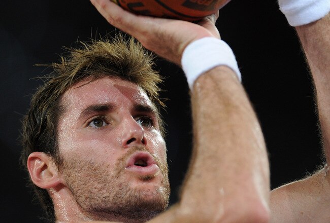 MADRID, SPAIN - AUGUST 22:  Rudy Fernandez of Spain in action during a friendly basketball game between Spain and the USA at La Caja Magica on August 22, 2010 in Madrid, Spain.  (Photo by Jasper Juinen/Getty Images)