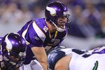 MINNEAPOLIS - AUGUST 28: Sage Rosenfels #2 of the Minnesota Vikings gives instructions against the Seattle Seahawks during a preseason NFL game at Mall of America Field at the Hubert H. Humphrey Metrodome on August 28, 2010  in Minneapolis, Minnesota.  (Photo by Chris McGrath/Getty Images)