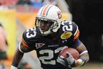 TAMPA, FL - JANUARY 1: Running back Onterio McCalebb #23 of the Auburn Tigers rushes upfield against the Northwestern Wildcats in the Outback Bowl January 1, 2010 at Raymond James Stadium in Tampa, Florida.  (Photo by Al Messerschmidt/Getty Images)