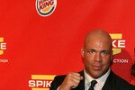 LAS VEGAS - DECEMBER 07:  Pro wrestler Kurt Angle (L) and wife Karen Angle arrive at Spike TV's 2007 'Video Game Awards' at the Mandalay Bay Events Center on December 7, 2007 in Las Vegas, Nevada.  (Photo by Frazer Harrison/Getty Images)