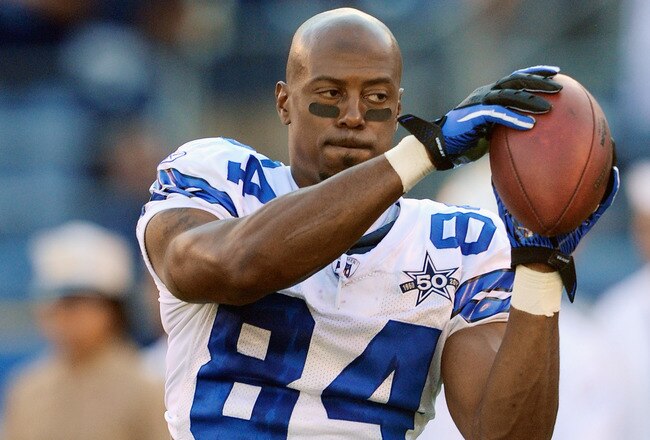 SAN DIEGO - AUGUST 21:  Wide receiver Patrick Crayton #84 of the Dallas Cowboys during the pre-season NFL football game against San Diego Chargers at Qualcomm Stadium on August 21, 2010 in San Diego, California.  (Photo by Kevork Djansezian/Getty Images)