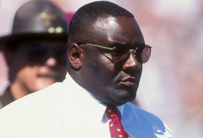 10 Oct 1998: Head coach John Blake of the Oklahoma Sooners looks on during the game against the Texas Longhorns at the Cotton Bowl in Dallas, Texas. The Longhorns defeated the Sooners 34-3.