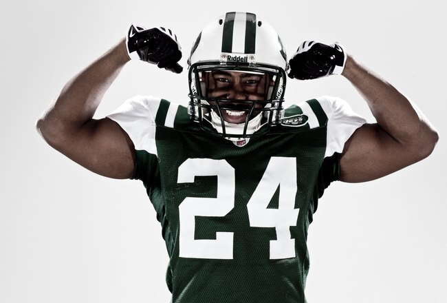 NEW YORK - MARCH 16:  New York Jets Darrelle Revis poses for a portrait on March 16, 2010 in New York, New York.  (Photo by Chris McGrath/Getty Images)