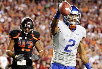 Tittus Young after scoring a first-quarter touchdown.