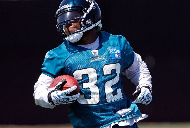 JACKSONVILLE, FL - JULY 30:  Maurice Jones-Drew 32 of the Jacksonville Jaguars during the first day of Training Camp at EverBank Field on July 30, 2010 in Jacksonville, Florida.  (Photo by Sam Greenwood/Getty Images)