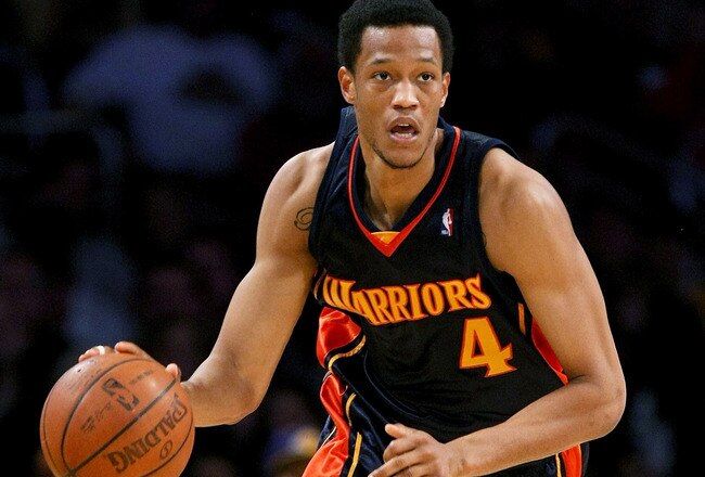 LOS ANGELES - NOVEMBER 15:  Anthony Randolph #4 of the Golden State Warriors drives against the Los Angeles Lakers on December 29, 2009 at Staples Center in Los Angeles, California.  The Lakers won 124-118. NOTE TO USER: User expressly acknowledges and agrees that, by downloading and/or using this Photograph, user is consenting to the terms and conditions of the Getty Images License Agreement.   (Photo by Stephen Dunn/Getty Images)