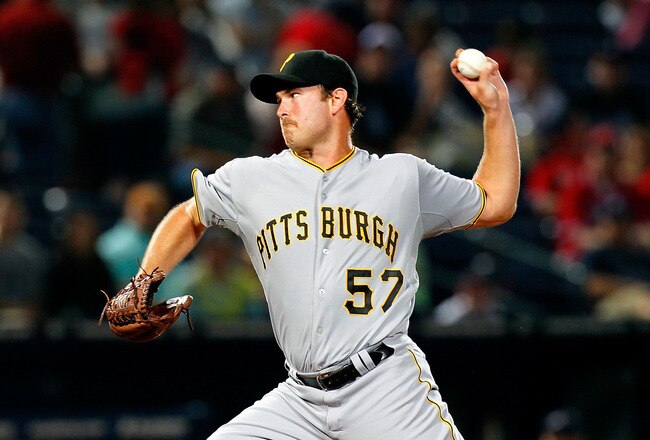 ATLANTA - MAY 28:  Starting pitcher Zach Duke #57 of the Pittsburgh Pirates pitches in the first inning against the Atlanta Braves at Turner Field on May 28, 2010 in Atlanta, Georgia.  (Photo by Kevin C. Cox/Getty Images)