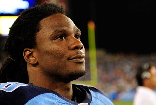 NASHVILLE, TN - AUGUST 23:  Chris Johnson #28 of the Tennessee Titans watches from the sidelines during the second half of a preseason game against the Arizona Cardinals at LP Field on August 23, 2010 in Nashville, Tennessee. Tennessee defeated Arizona, 24-10.  (Photo by Grant Halverson/Getty Images)