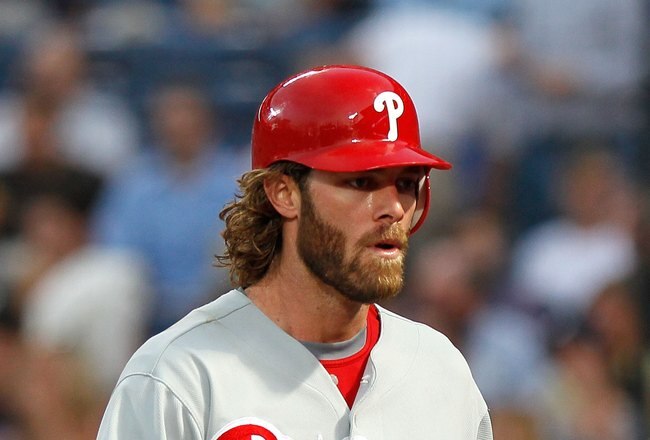 ATLANTA - APRIL 22:  Jayson Werth #28 of the Philiadelphia Phillies against the Atlanta Braves at Turner Field on April 22, 2010 in Atlanta, Georgia.  (Photo by Kevin C. Cox/Getty Images)
