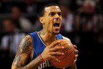 BOSTON - MAY 24:  Matt Barnes #22 of the Orlando Magic reacts after he was called for fouling Paul Pierce #34 of the Boston Celtics in Game Four of the Eastern Conference Finals during the 2010 NBA Playoffs at TD Banknorth Garden on May 24, 2010 in Boston, Massachusetts.  NOTE TO USER: User expressly acknowledges and agrees that, by downloading and/or using this Photograph, user is consenting to the terms and conditions of the Getty Images License Agreement.  (Photo by Jim Rogash/Getty Images)