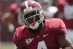 TUSCALOOSA, AL - APRIL 17: Wide receiver Marquis Maze #4 of the University of Alabama catches the ball prior to the start of the Alabama spring game at Bryant Denny Stadium on April 17, 2010 in Tuscaloosa, Alabama. (Photo by Dave Martin/Getty Images)