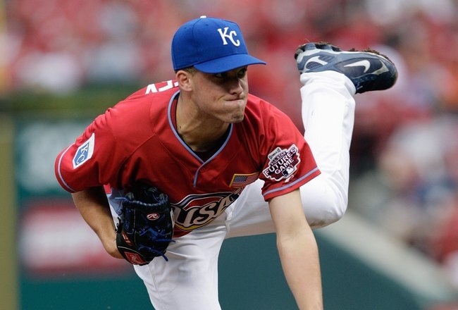 ST. LOUIS, MO - JULY 12: U.S. Futures All-Star Danny Duffy of the Kansas City Royals pitches during the 2009 XM All-Star Futures Game at Busch Stadium on July 12, 2009 in St. Louis, Missouri. (Photo by Jamie Squire/Getty Images)