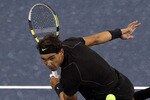 NEW YORK - SEPTEMBER 09:  Rafael Nadal of Spain returns a shot against Fernando Verdasco of Spain during his men's single quarterfinal match on day eleven of the 2010 U.S. Open at the USTA Billie Jean King National Tennis Center on September 9, 2010 in the Flushing neighborhood of the Queens borough of New York City.  (Photo by Jim McIsaac/Getty Images)