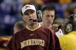 MINNEAPOLIS, MN - NOVEMBER 03:  Head coach Tim Brewster of the Minnesota Golden Gophers directs his team against the Illinois Fighting Illini at the Hubert H. Humphrey Metrodome on November 3, 2007 in Minneapolis, Minnesota. Illinois defeated Minnesota 44-17.  (Photo by Doug Pensinger/Getty Images)