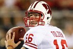 LAS VEGAS - SEPTEMBER 04:  Quarterback Scott Tolzien #16 of the Wisconsin Badgers looks to pass against the UNLV Rebels during their game at Sam Boyd Stadium September 4, 2010 in Las Vegas, Nevada. Wisconsin won 41-21.  (Photo by Ethan Miller/Getty Images)