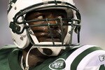 PHILADELPHIA - SEPTEMBER 02:  Santonio Holmes #10 of the New York Jets looks at the clock during a preseason game against the Philadelphia Eagles at Lincoln Financial Field on September 2, 2010 in Philadelphia, Pennsylvania.  (Photo by Jeff Zelevansky/Getty Images)