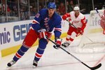 NEW YORK - SEPTEMBER 21: Alexei Semenov #25 of the New York Rangers skates against the Detroit Red Wings during preseason action at Madison Square Garden on September 21, 2009 in New York, New York. (Photo by Bruce Bennett/Getty Images)