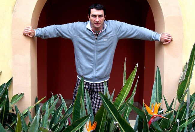 MALLORCA, SPAIN - NOVEMBER 19:  Wladimir Klitschko poses for a picture on November 19, 2008 in Camp de Mar on the Balearic Island of Mallorca, Spain. Wladimir Klitschko of the Ukraine will fight against Hasim Rahman of the United States in a IBF/IBO and WBO World Heavyweight Championship fight at the SAP Arena on December 13, 2008 in Mannheim, Germany.  (Photo by Jasper Juinen/Getty Images)