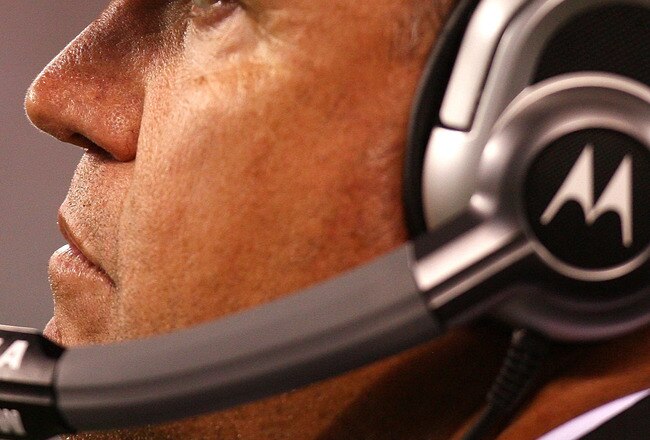 EAST RUTHERFORD, NJ - SEPTEMBER 13:  Head coach Rex Ryan of the New York Jets watches from the sideline during their home opener against the Baltimore Ravens at the New Meadowlands Stadium on September 13, 2010 in East Rutherford, New Jersey.  (Photo by Andrew Burton/Getty Images)