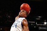 NEW ORLEANS - MARCH 20:  Eric Bledsoe #24 of the Kentucky Wildcats dunks the ball over Tony woods #55 of the Wake Forest Demon Deacons during the second round of the 2010 NCAA men's basketball tournament at the New Orleans Arena on March 20, 2010 in New Orleans, Louisiana.  Kentucky defeated Wake Forest 90-60.  (Photo by Chris Graythen/Getty Images)