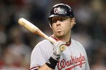 PHOENIX - AUGUST 04:  Adam Dunn #44 of the Washington Nationals prepares to bat during the Major League Baseball game against the Arizona Diamondbacks at Chase Field on August 4, 2010 in Phoenix, Arizona. The Nationals defeated the Diamondbacks 7-2.  (Photo by Christian Petersen/Getty Images)