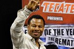 LAS VEGAS - JULY 30:  Boxer Shane Mosley appears during the official weigh-in for WBA/WBO lightweight champion Juan Manuel Marquez and Juan Diaz at the Mandalay Bay Events Center July 30, 2010 in Las Vegas, Nevada. Marquez will defend his titles against Diaz on July 31 in Las Vegas.  (Photo by Ethan Miller/Getty Images)