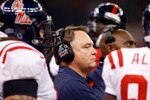 NEW ORLEANS - SEPTEMBER 11:  Head coach Houston Nutt of the Ole Miss Rebels watches a play from the sidelines during the game against the Tulane Green Wave at the Louisiana Superdome on September 11, 2010 in New Orleans, Louisiana.  (Photo by Chris Graythen/Getty Images)