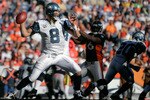 DENVER - SEPTEMBER 19:  Quarterback Matt Hasselbeck #8 of the Seattle Seahawks makes a pass against the Denver Broncos during NFL action at INVESCO Field at Mile High on September 19, 2010 in Denver, Colorado.  (Photo by Justin Edmonds/Getty Images)