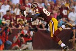 LANDOVER - SEPTEMBER 19:  Joey Galloway #84 of the Washington Redskins drops the ball in the endzone during the game against the Houston Texans at FedExField on September 19, 2010 in Landover, Maryland. The Texans defeated the Redskins 30-27 in overtime. (Photo by Larry French/Getty Images)