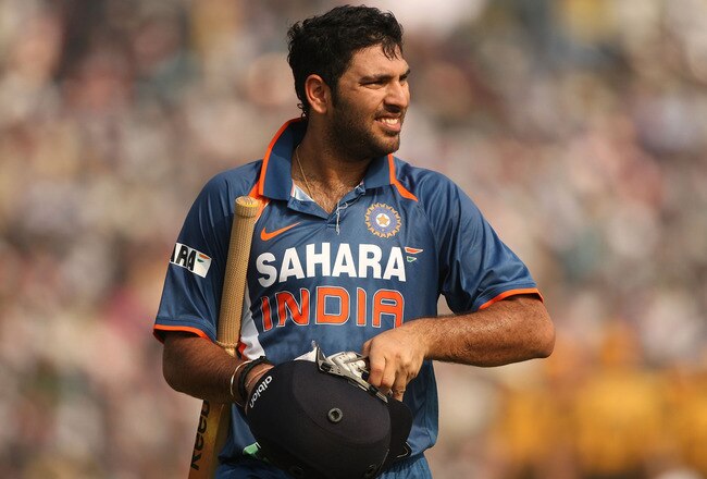 GUWAHATI, INDIA - NOVEMBER 08:  Yuvraj Singh of India leaves the field after being dismissed during the sixth One Day International match between India and Australia at Jawaharlal Nehru Stadium on November 8, 2009 in Guwahati, India.  (Photo by Mark Kolbe/Getty Images)