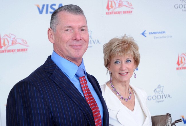 LOUISVILLE, KY - MAY 3:  WWE Chairman Vince McMahon and his wife Linda McMahon, CEO of World Wrestling Entertainment, Inc., attend the 134th running of the Kentucky Derby at Churchill Downs on May 3, 2008 in Louisville, Kentucky. (Photo by Jeff Gentner/Getty Images)