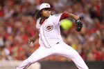 CINCINNATI - SEPTEMBER 11:  Edison Volquez #36 of the Cincinnati Reds throws a pitch during the game against the Pittsburg Pirates at Great American Ball Park on September 11, 2010 in Cincinnati, Ohio.  (Photo by Andy Lyons/Getty Images)