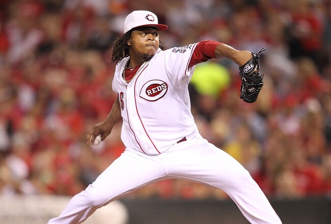 CINCINNATI - SEPTEMBER 11:  Edison Volquez #36 of the Cincinnati Reds throws a pitch during the game against the Pittsburg Pirates at Great American Ball Park on September 11, 2010 in Cincinnati, Ohio.  (Photo by Andy Lyons/Getty Images)
