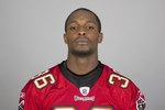 TAMPA, FL - 2009:  Tanard Jackson of the Tampa Bay Buccaneers poses for his 2009 NFL headshot at photo day in Tampa, Florida.  (Photo by NFL Photos)