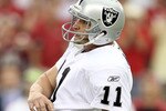 GLENDALE, AZ - SEPTEMBER 26:  Kicker Sebastian Janikowski #11 of the Oakland Raiders watches his missed 32 yard field goal against the Arizona Cardinals during the NFL game at the University of Phoenix Stadium on September 26, 2010 in Glendale, Arizona. The Cardinals defeated the Raiders 24-23.  (Photo by Christian Petersen/Getty Images)
