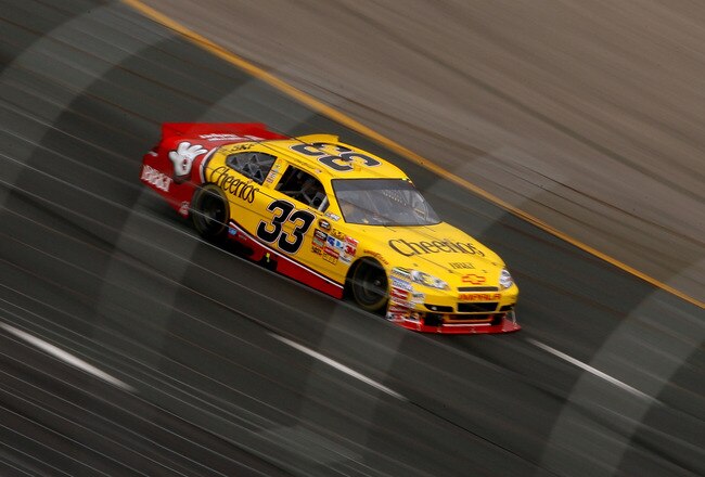LOUDON, NH - SEPTEMBER 19:  Clint Bowyer, driver of the #33 Cheerios / Hamburger Helper Chevrolet, races during the NASCAR Sprint Cup Series Sylvania 300 at New Hampshire Motor Speedway on September 19, 2010 in Loudon, New Hampshire.  (Photo by Elsa/Getty Images)