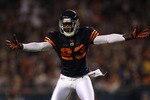CHICAGO - SEPTEMBER 27:  Devin Hester #23 of the Chicago Bears reacts after he was interfered with pass play in the first quarter against Charles Woodson #21 of the Green Bay Packers at Soldier Field on September 27, 2010 in Chicago, Illinois.  (Photo by Jonathan Daniel/Getty Images)