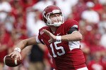 FAYETTEVILLE - SEPTEMBER 25: Ryan Mallett #15 of the Arkansas Razorbacks passes the ball against the Alabama Crimson Tide at Donald W. Reynolds Razorback Stadium on September 25, 2010 in Fayetteville, Arkansas. Alabama won 24-20. (Photo by Joe Robbins/Getty Images)