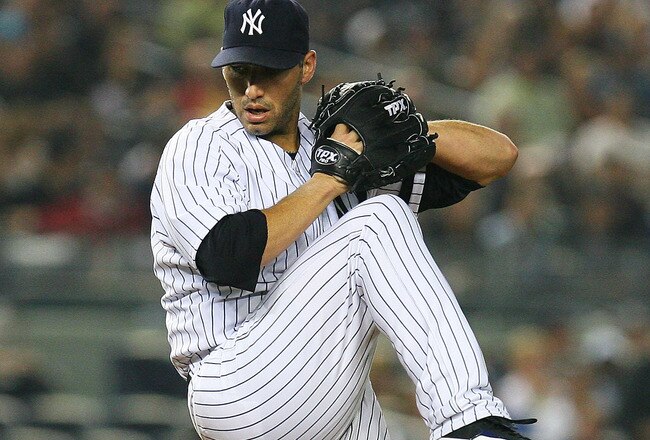 NEW YORK - SEPTEMBER 24:  Andy Pettitte #46 of the New York Yankees pitches against the Boston Red Sox on September 24, 2010 at Yankee Stadium in the Bronx borough of New York City.  (Photo by Andrew Burton/Getty Images)