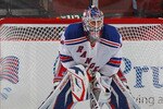 NEWARK, NJ - SEPTEMBER 25: Goalie Henrik Lundqvist #30 of the New York Rangers during a preseason hockey game against the New Jersey Devils at the Prudential Center on September 25, 2010 in Newark, New Jersey.  (Photo by Paul Bereswill/Getty Images)