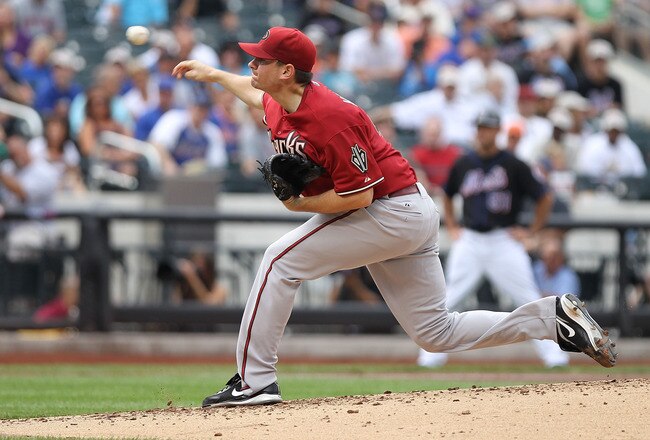 NEW YORK - AUGUST 01: Daniel Hudson #41 of the Arizona Diamondbacks pitches against the New York Mets at Citi Field on August 1, 2010 in the Flushing neighborhood of the Queens borough of New York City.  (Photo by Nick Laham/Getty Images)