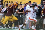 TEMPE, AZ - OCTOBER 03:  Runningback Jacquizz Rodgers #1 of the Oregon State Beavers rushes the ball for a 32 yard touchdown against the Arizona State Sun Devils during the first quarter of the college football game at Sun Devil Stadium on October 3, 2009 in Tempe, Arizona.  (Photo by Christian Petersen/Getty Images)