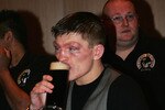 MANCHESTER, UNITED KINGDOM - MAY 24:  Ricky Hatton enjoys a pint of beer during the Ricky Hatton Post Fight Party, after his IBO light-welterweight title fight against Juan Lazcano at the Hilton Hotel on May 24, 2008 in Manchester, England.  (Photo by Matthew Lewis/Getty Images)