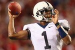 TUSCALOOSA, AL - SEPTEMBER 11:  Quarterback Robert Bolden #1 of the Penn State Nittany Lions against the Alabama Crimson Tide at Bryant-Denny Stadium on September 11, 2010 in Tuscaloosa, Alabama.  (Photo by Kevin C. Cox/Getty Images)