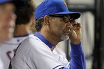 NEW YORK - AUGUST 28:  Manager Jerry Manuel of the New York Mets looks on from the dugout against the Houston Astros on August 28, 2010 at Citi Field in the Flushing neighborhood of the Queens borough of New York City.  (Photo by Jim McIsaac/Getty Images)
