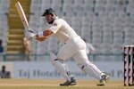 MOHALI, INDIA - OCTOBER 04:  Shane Watson of Australia plays a shot during day four of the First Test match between India and Australia at Punjab Cricket Association Stadium on October 5, 2010 in Mohali, India. (Photo by Pal Pillai/Getty Images)