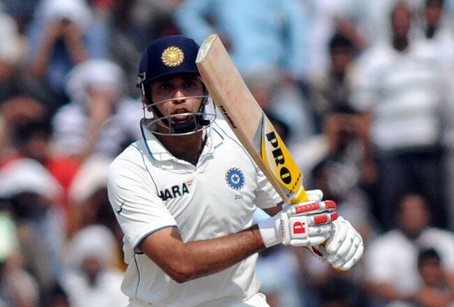 MOHALI, INDIA - OCTOBER 05:  VVS Laxman of India bats during day five of the First Test match between India and Australia at Punjab Cricket Association Stadium on October 5, 2010 in Mohali, India.  (Photo by Pal Pillai/Getty Images)