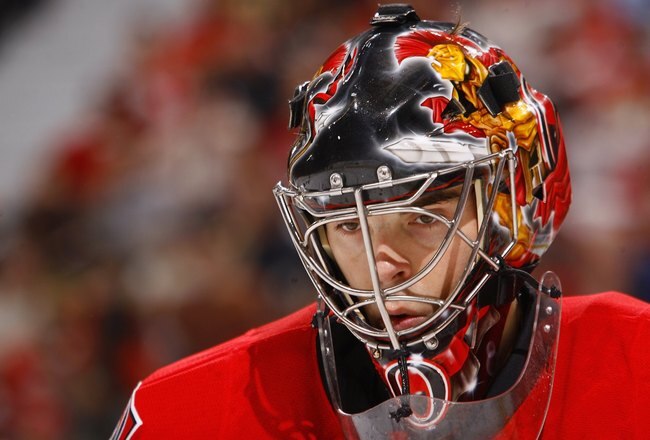 OTTAWA, ON - APRIL 24:  Goaltender Pascal Leclaire #33 of the Ottawa Senators looks on against the Pittsburgh Penguins in Game 6 of the Eastern Conference Quaterfinals during the 2010 Stanley Cup Playoffs at Scotiabank Place on April 24, 2010 in Ottawa, Canada.  (Photo by Phillip MacCallum/Getty Images)